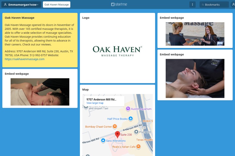 Oak Haven Massage start.me