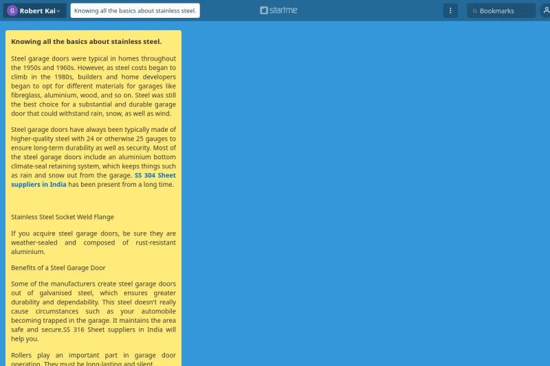 Knowing all the basics about stainless steel. start.me