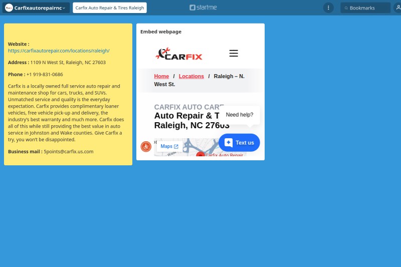 Carfix Auto Repair & Tires Raleigh start.me