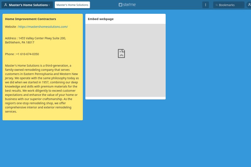 Master’s Home Solutions start.me