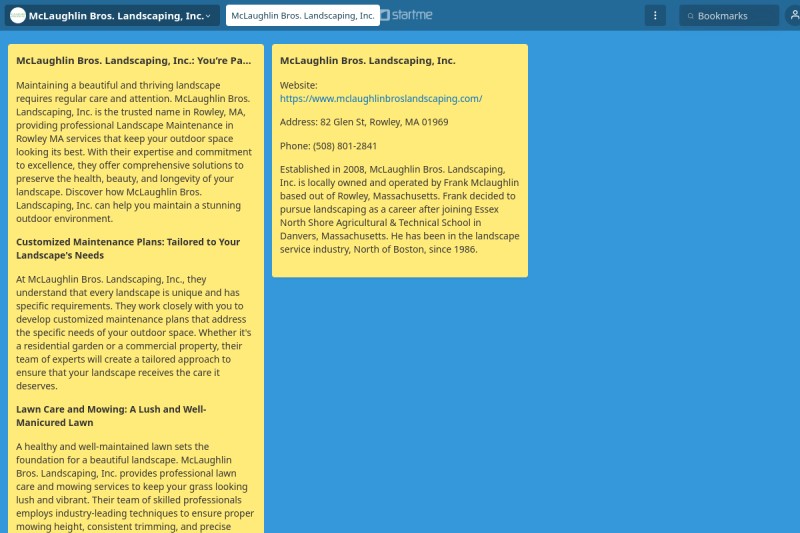 McLaughlin Bros. Landscaping, Inc. start.me