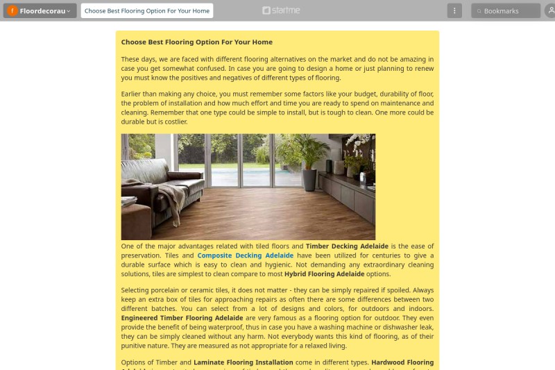 Choose Best Flooring Option For Your Home start.me