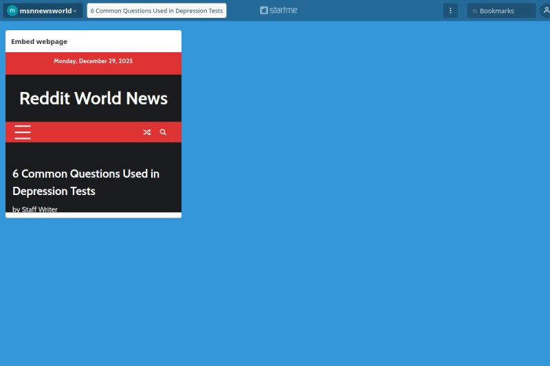 6 Common Questions Used in Depression Tests start.me