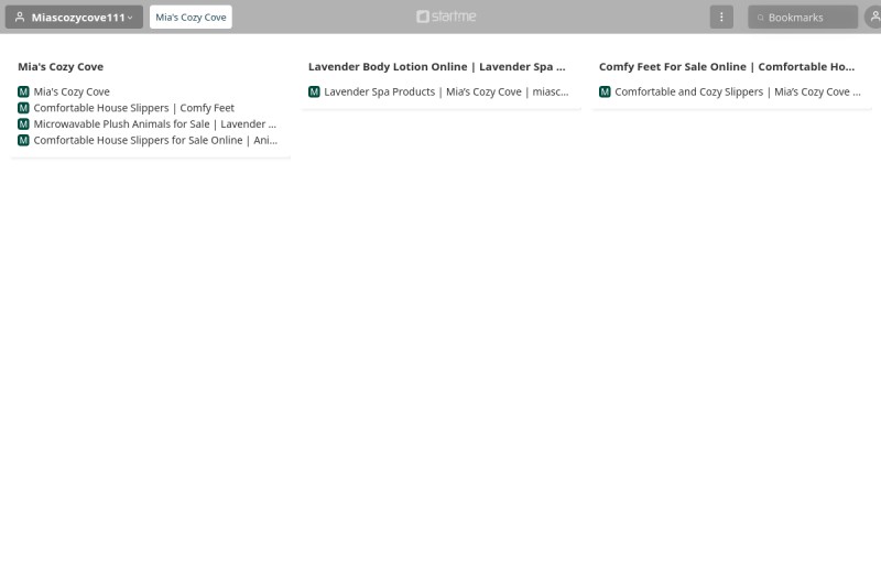 Mia's Cozy Cove start.me