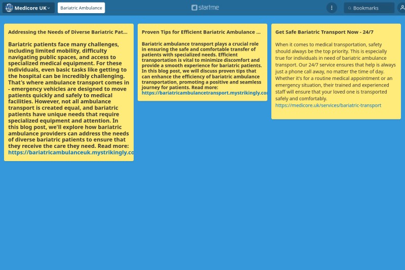 Bariatric Ambulance start.me