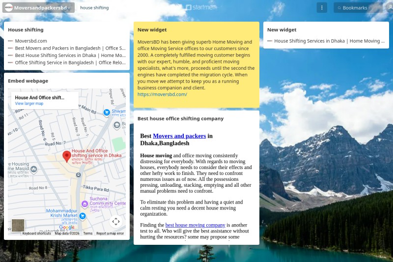 house shifting start.me