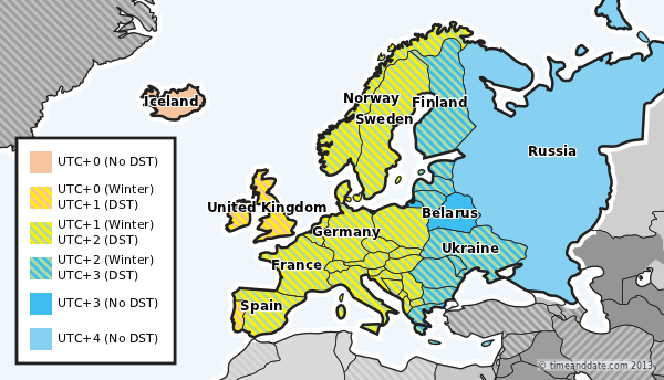 March 30, 2014 Europe starts Daylight Saving Time