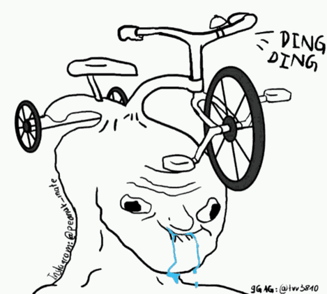 Brainlet Brainlet Bike GIF Brainlet Brainlet Bike Ding Ding