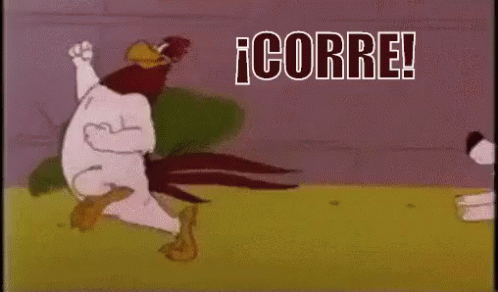 El Gallo Claudio Sale Corriendo Gif Huir Perseguir Correr Discover Share Gifs
