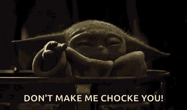Baby Yoda Force GIF Baby Yoda Force Choke Discover & Share GIFs