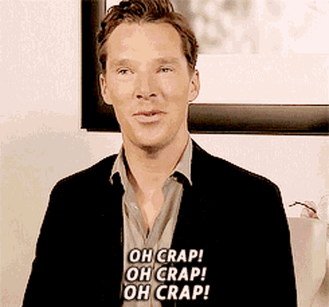 Crap Benedict Cumberbatch GIF Crap Benedict Cumberbatch Oh Crap