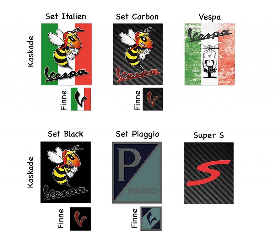 Vespa Piaggio wilde Wespe Emblem Logo Sets Kaskade zB GTS in Thurgau