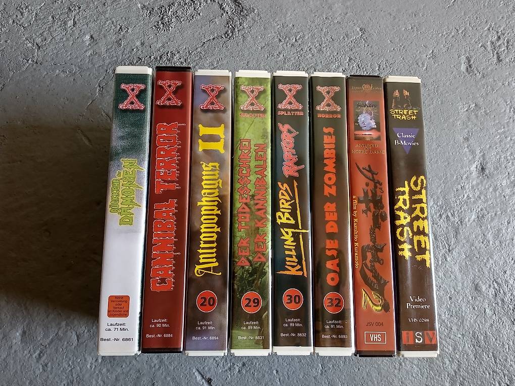 Horror Gore Splatter VHS XRated ISV Japan Shock Video Kult im Kanton