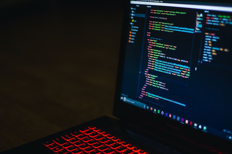 HD wallpaper Photo of Turned on Laptop Computer, code, coding