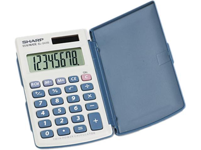 Sharp EL243SB EL243SB Solar Pocket Calculator, 8Digit LCD