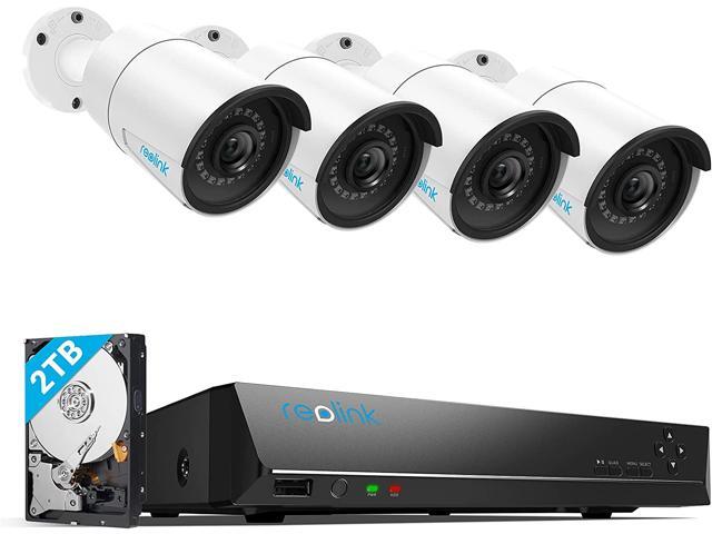 Reolink 8CH 5MP PoE Home Security Camera System, 4pcs Wired 5MP Outdoor