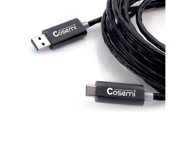 COSEMI 10G USB Active Optical Cable AOC USB Long Cable, USB 3.1 Gen 2