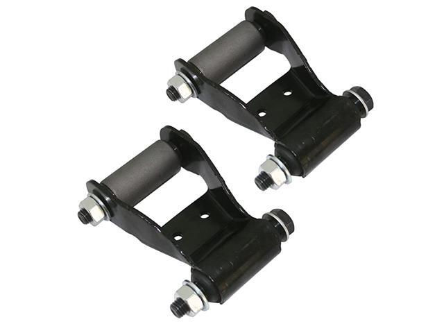 Black Leaf Spring Shackle Kit with Bolts Washers Nuts Rear Position