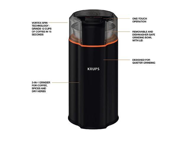Refurbished KRUPS GX332850 Silent Vortex Electric Grinder for Spice