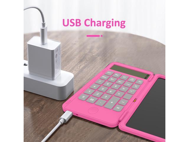 Calculator Writing Board USB Charging Carry on Convenient for Work and