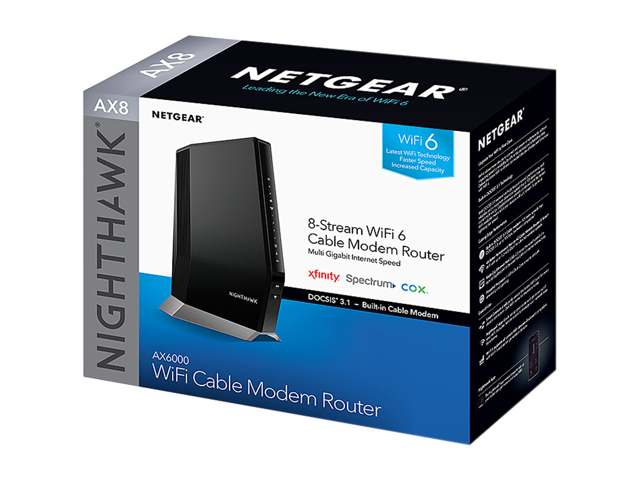 Nighthawk AX8 8Stream WiFi 6 Cable Modem Router