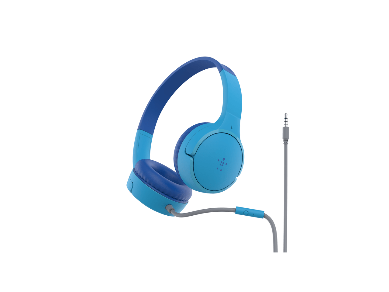 Belkin SoundForm Mini Blue Wired OnEar Headphones for Kids AUD004BTBL