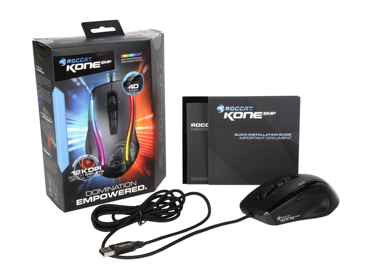 ROCCAT KONE EMP - Max Performance RGB Gaming Mouse, Black - Newegg.com
