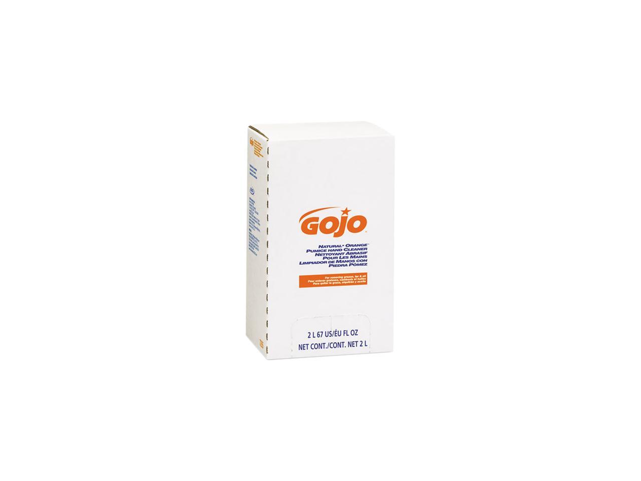 GOJO 7255 NATURAL ORANGE Pumice Hand Cleaner Refill, Citrus Scent, 2000