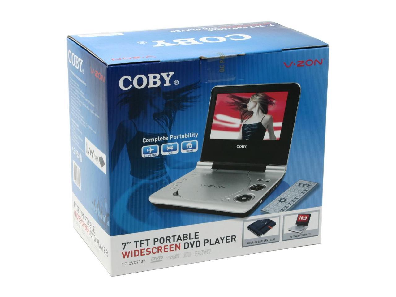 COBY VZON 7" WIDESCREEN PORTABLE DVD PLAYER