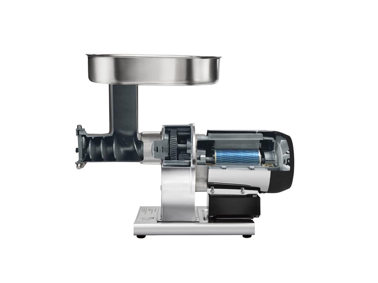 WestonSupply 090801W Silver Butcher Series 8 Meat Grinder .5 HP