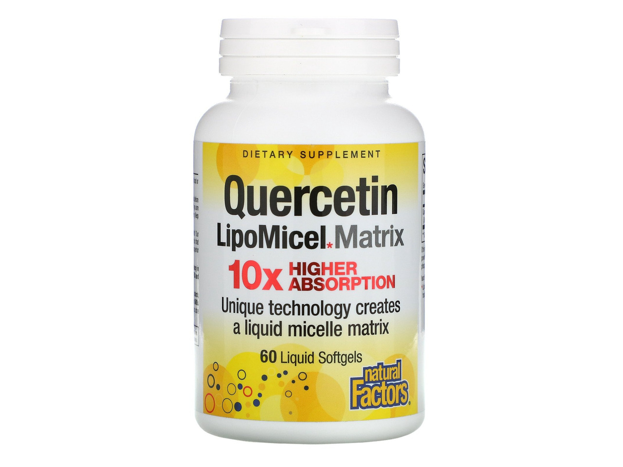 Natural Factors Quercetin LipoMicel Matrix 250 mg 60 Liquid Softgels