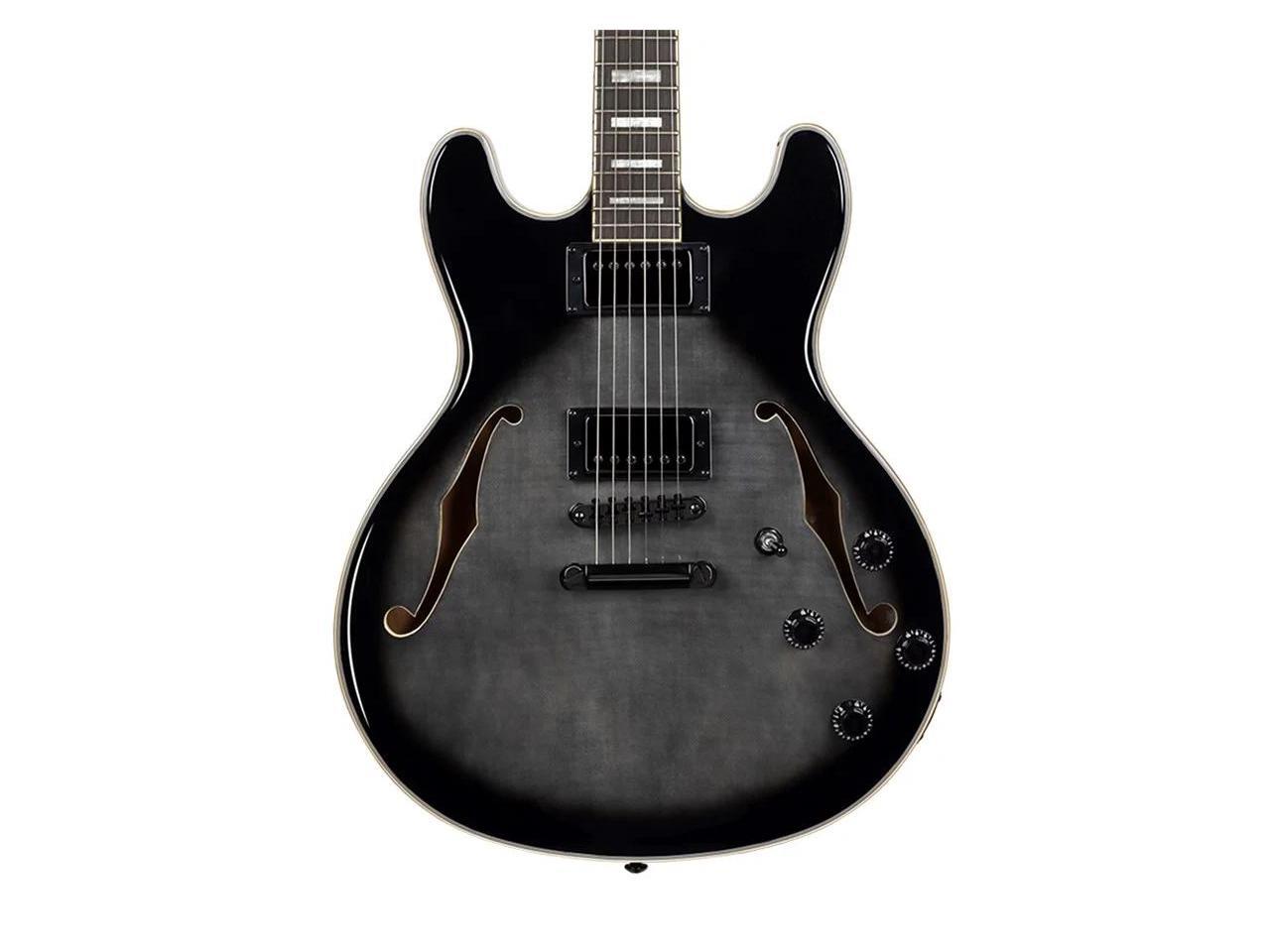 Monoprice Indio Boardwalk Flamed Maple Hollow Body Electric Guitar