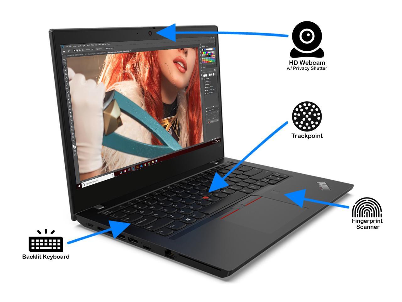 Lenovo thinkPad L14 Notebook, 14" IPS FHD Display, Intel