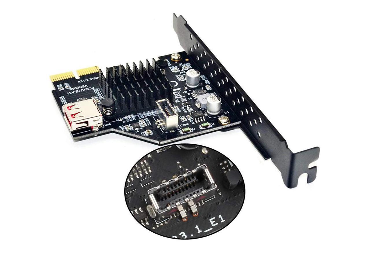 ENLabs USB C Motherboard Header PCIe Card, USB 3.2 20Pin Internal