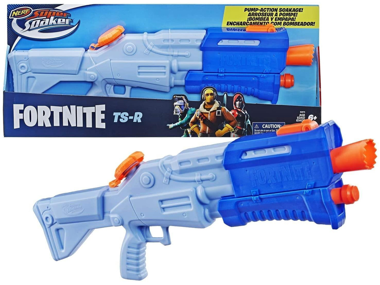 Nerf Super Soaker Soaker Fortnite TSR 4ct Pump Action Water Gun Toy