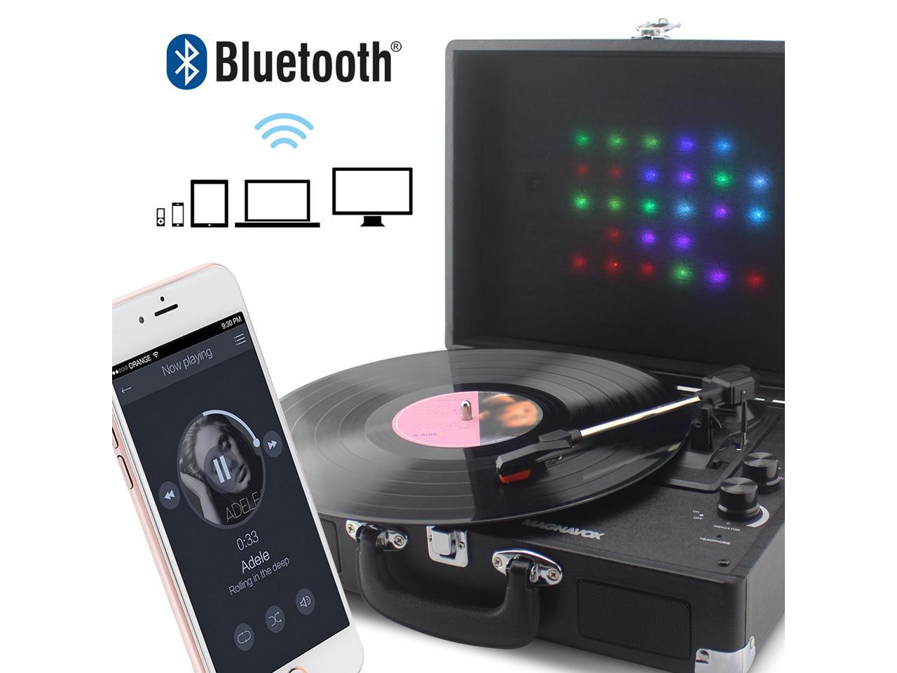 Magnavox MD699 Suitcase Turntable System with Bluetooth