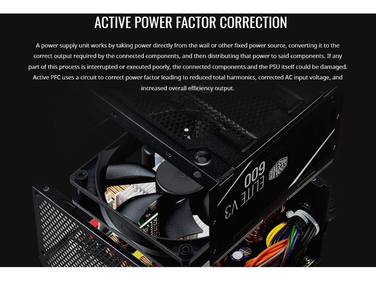 CoolerMaster Elite V3 MPW6001ACAAN1US 600W ATX 12V Power Supply