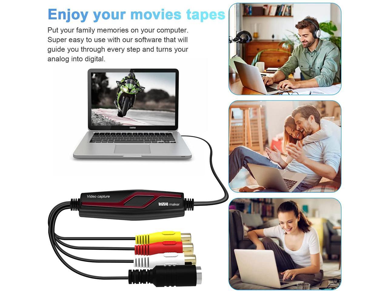 DIGITNOW Video Capture Converter, Capture Analog Video to Digital for