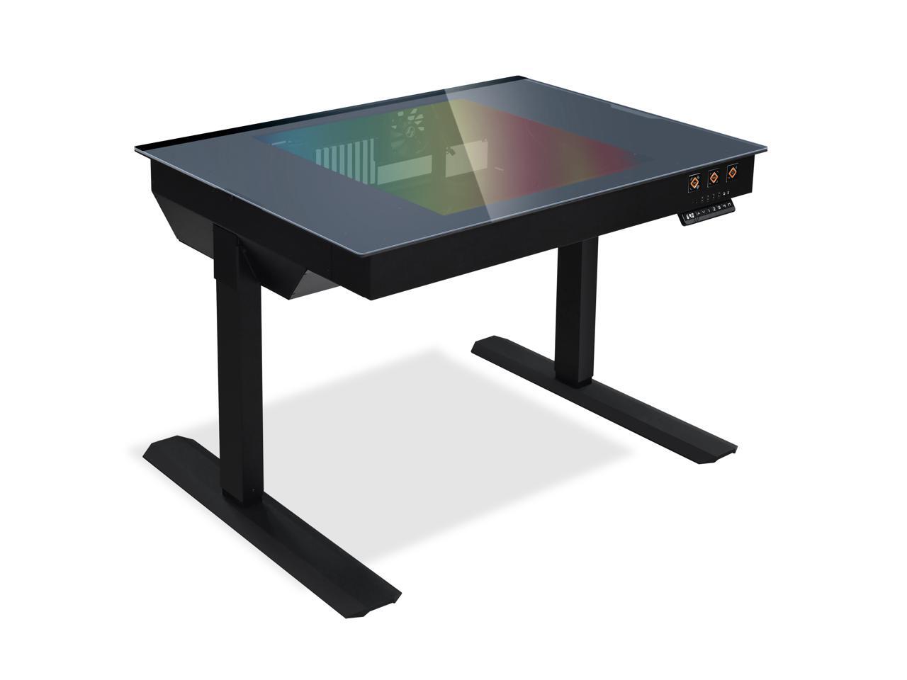 Computer Desk Case For Sale LIAN LI DK04 FX Black Aluminum / Steel Desk Computer Case 2 x ATX PSU