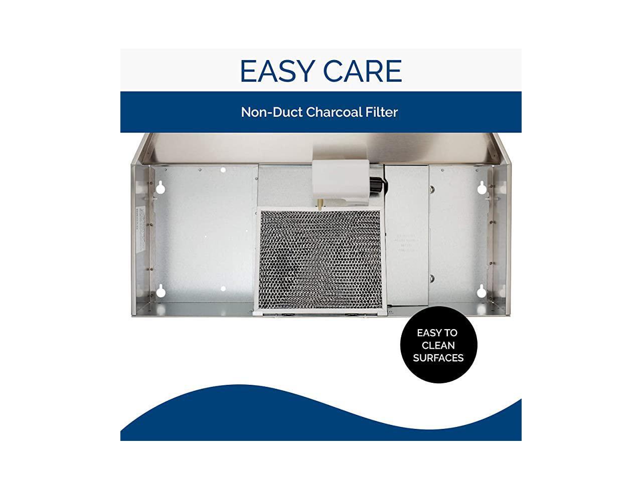 413004 Stainless Steel Ductless Range Hood Insert with Light Exhaust