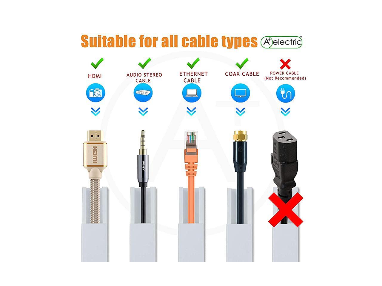 Electric Cord Cover Cable Raceway Cable Concealer Cord Management Kit