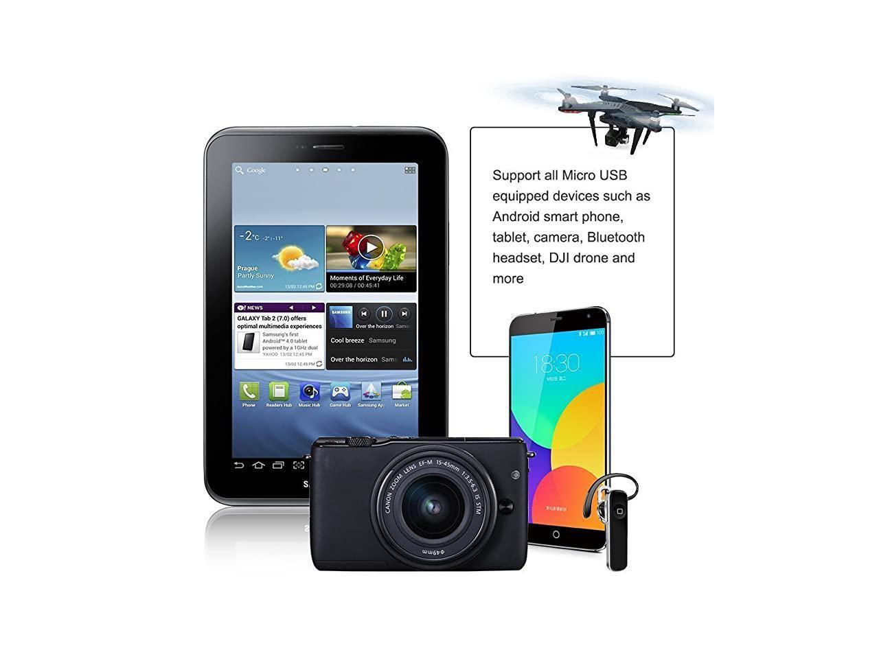 2Pack Micro USB Male to Male OTG Cable Compatible with DJI Spark and