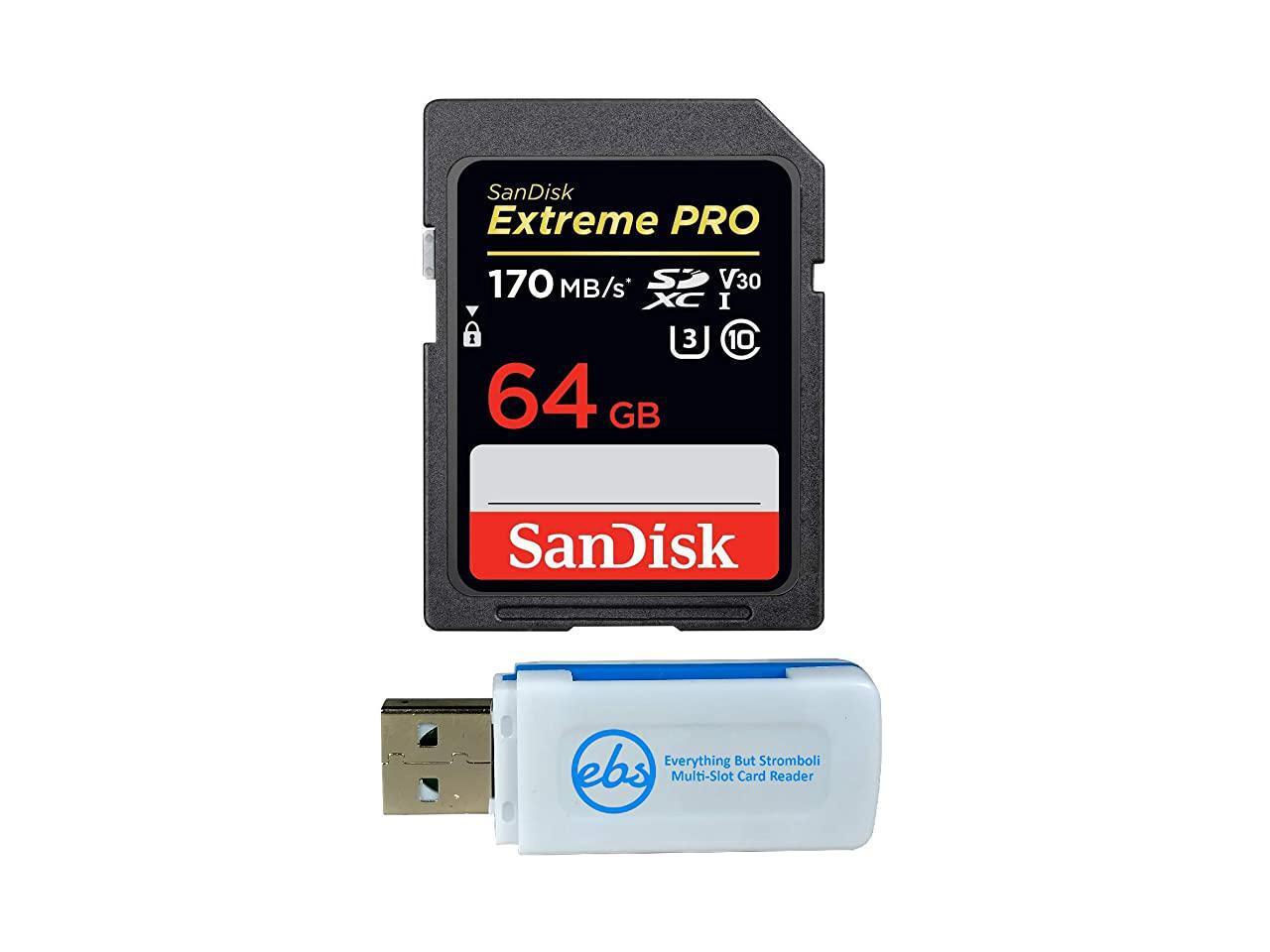 64GB SDXC Extreme Pro Memory Card Bundle Works with Panasonic Lumix GH5 GH4 G7 GX85 Mirrorless