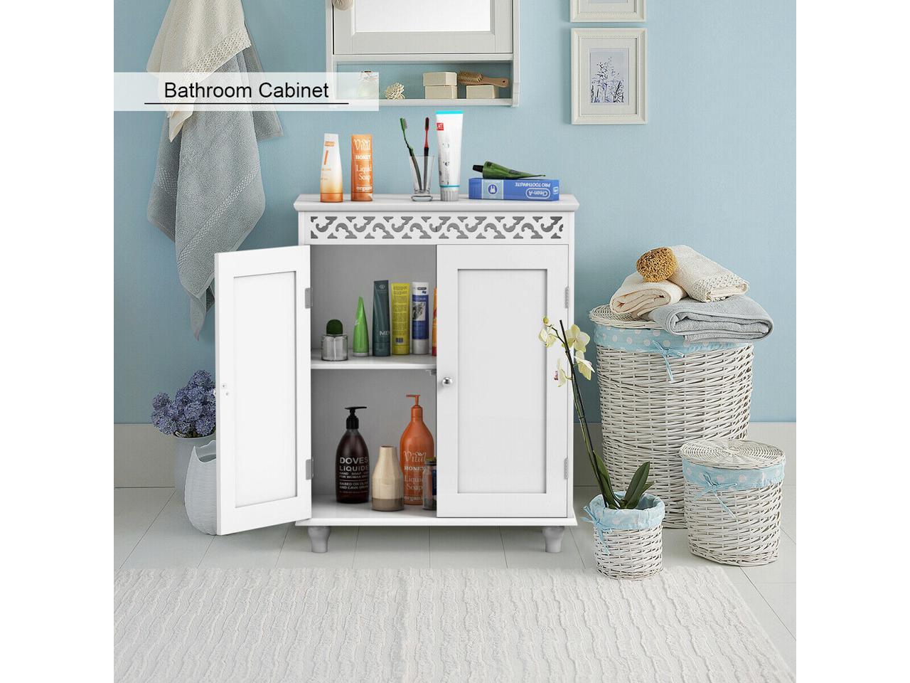 White Wooden 2Door Storage Cupboard