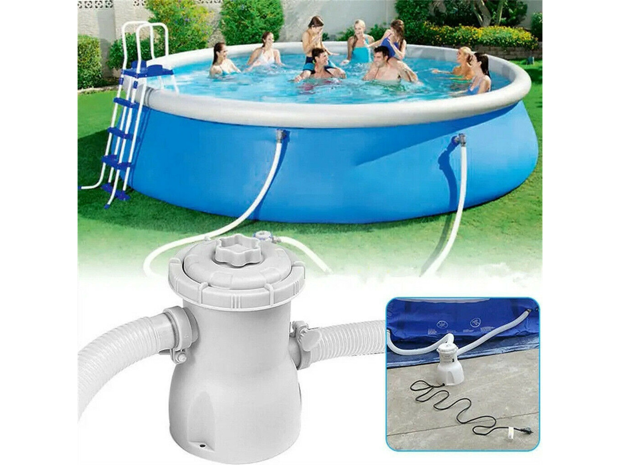 Electric Swimming Pool Filter Pump For Above Ground Pools Cleaning Tool