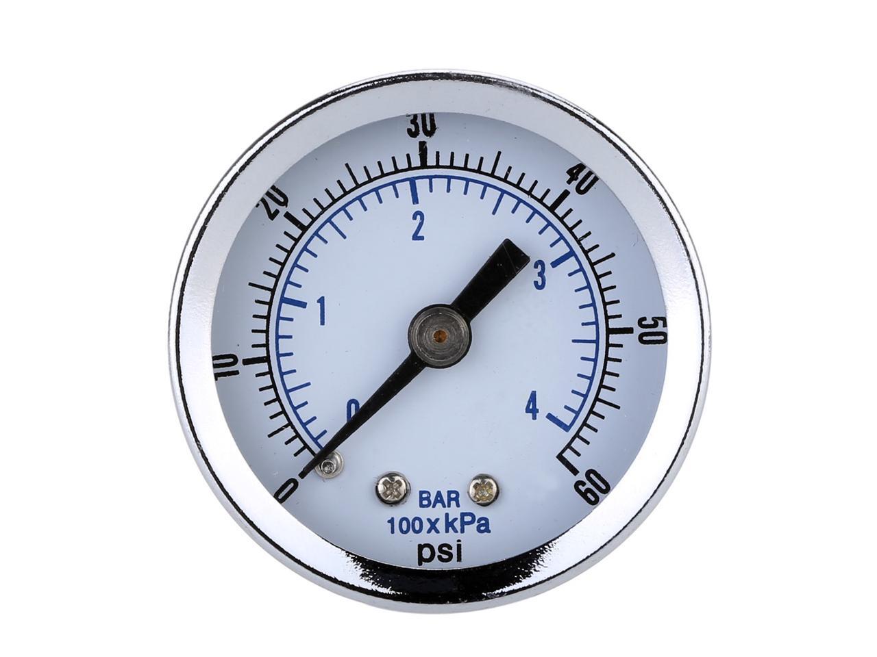 1/8" BSPT Air Compressor Hydraulic Pressure Gauge 060 PSI