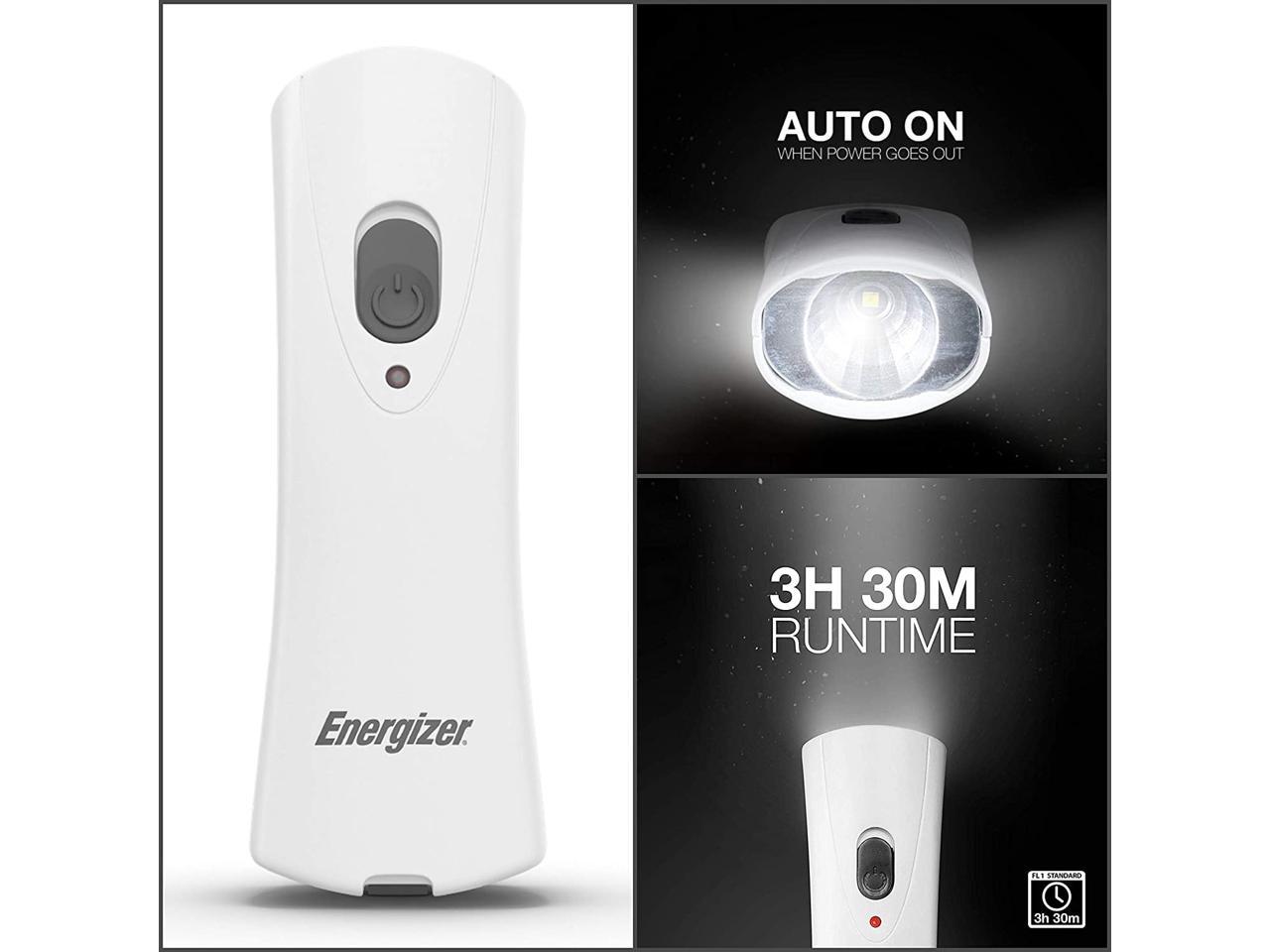 ENERGIZER Compact Rechargeable Emergency LED Flashlight, Plugin Power
