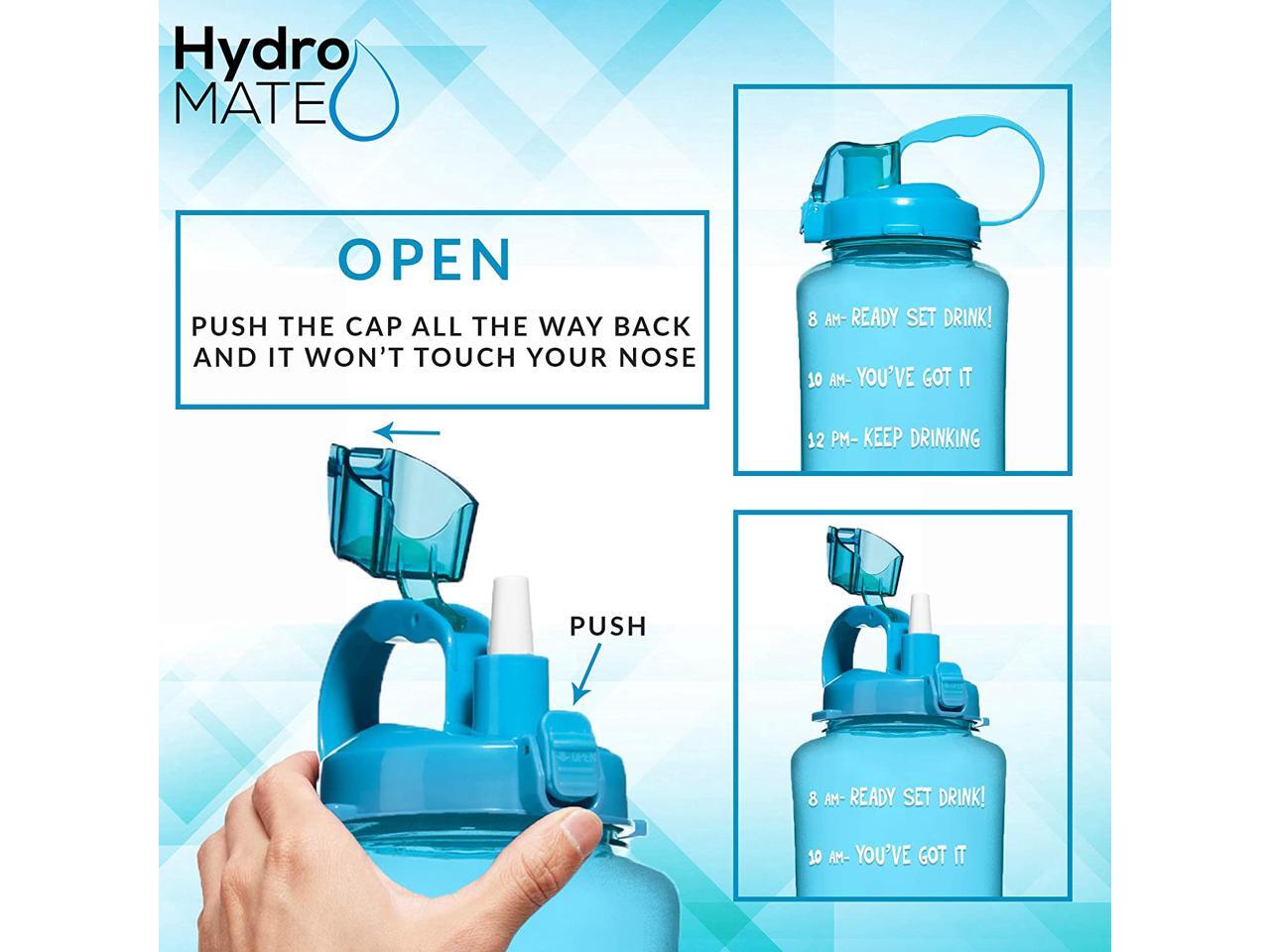 HydroMATE 3 Liter Motivational Water Bottle with Time Marker Large BPA