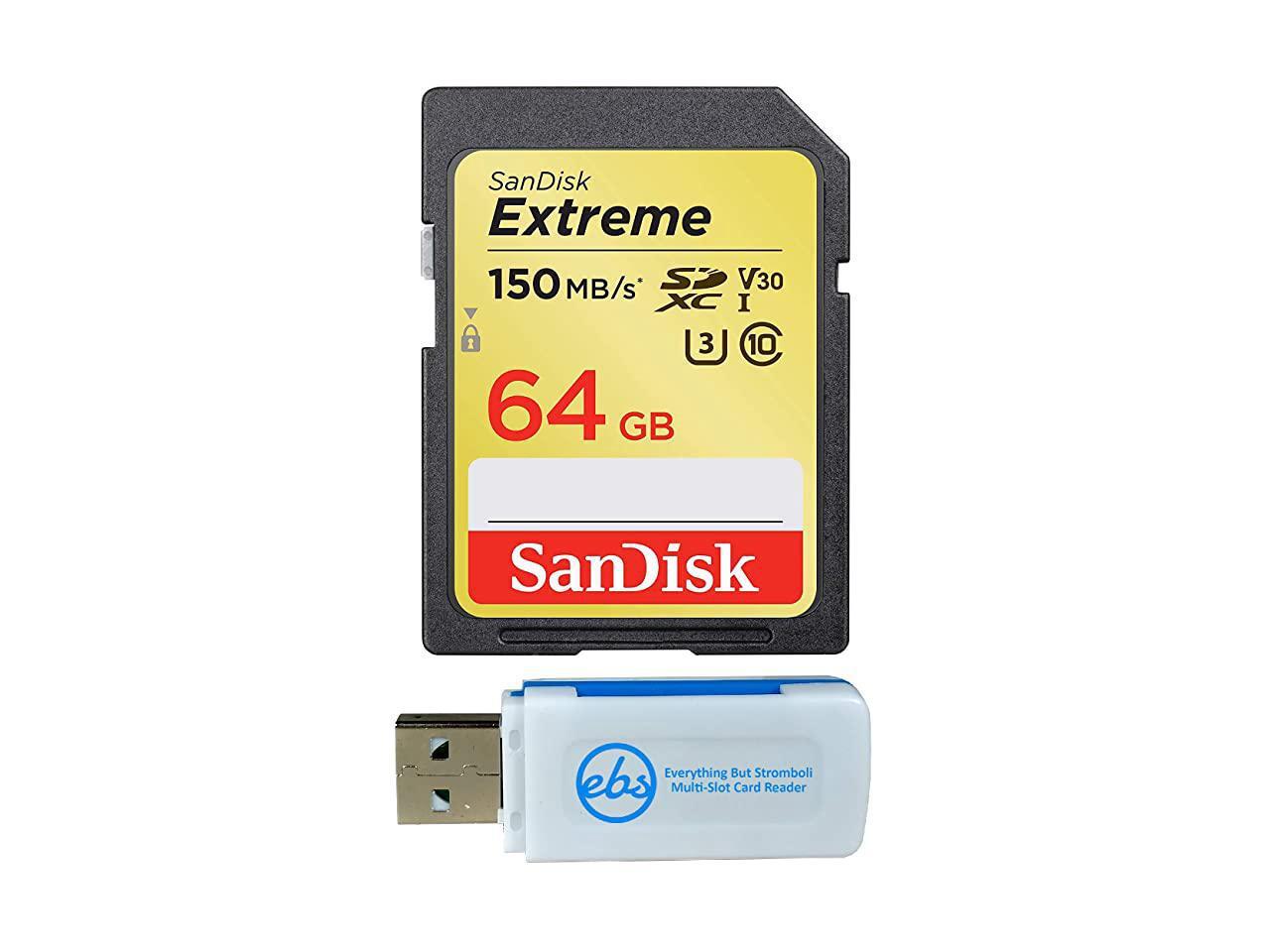 64GB SDXC SD Extreme Memory Card Works with Canon EOS 77D 80D 70D 6D 60D Digital DSLR Camera 4K