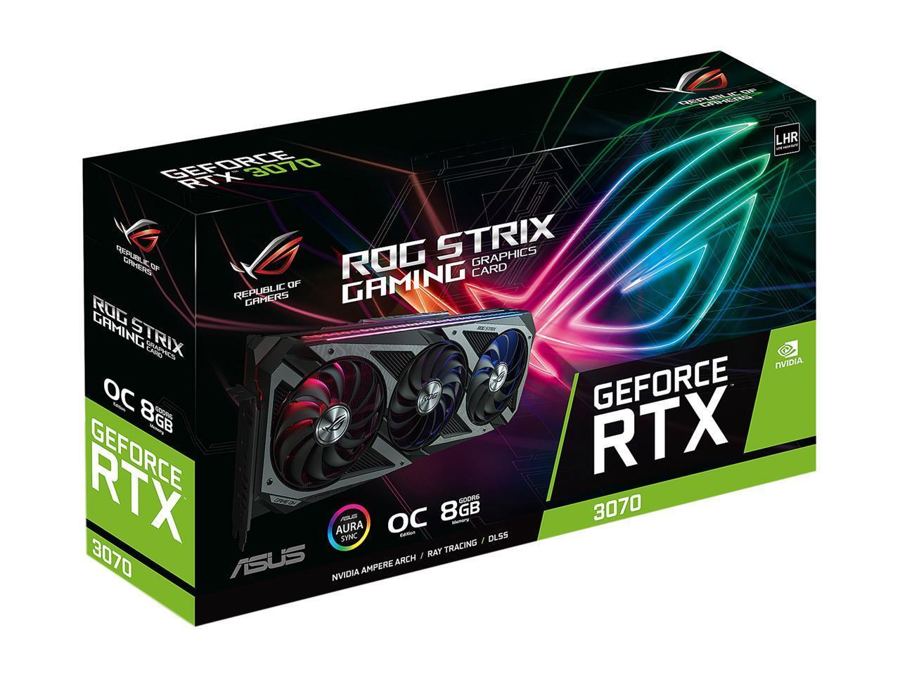 ASUS ROG Strix GeForce RTX 3070 8GB GDDR6 PCI Express 4.0 x16 Video